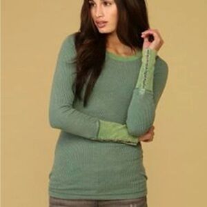 Rare Vintage Free People Studded Cuff Thermal Turquoise ASO L